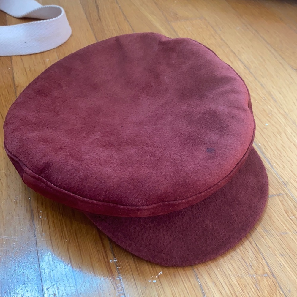 Genuine suede leather hat